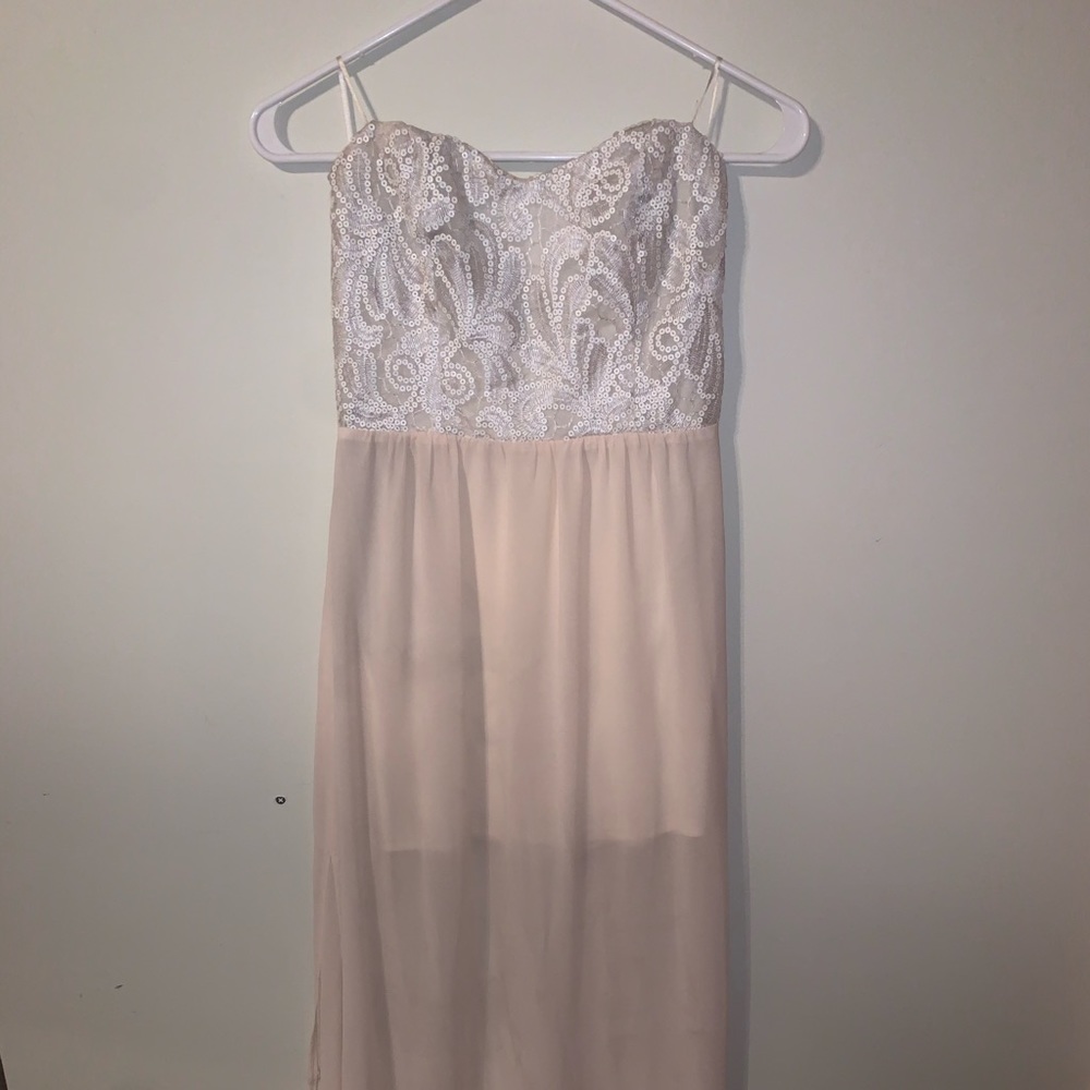Off white, strapless dress, perfect condition